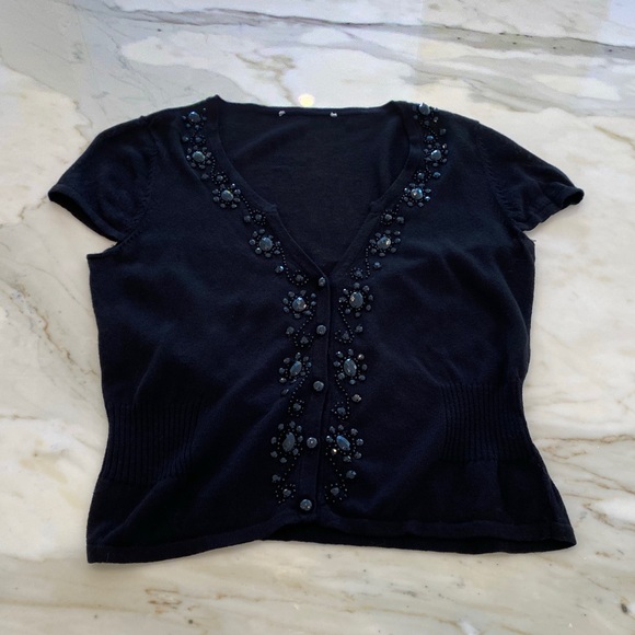 WHITE HOUSE BLACK MARKET EMBELLISHED KNIT SMALL - Picture 9 of 16